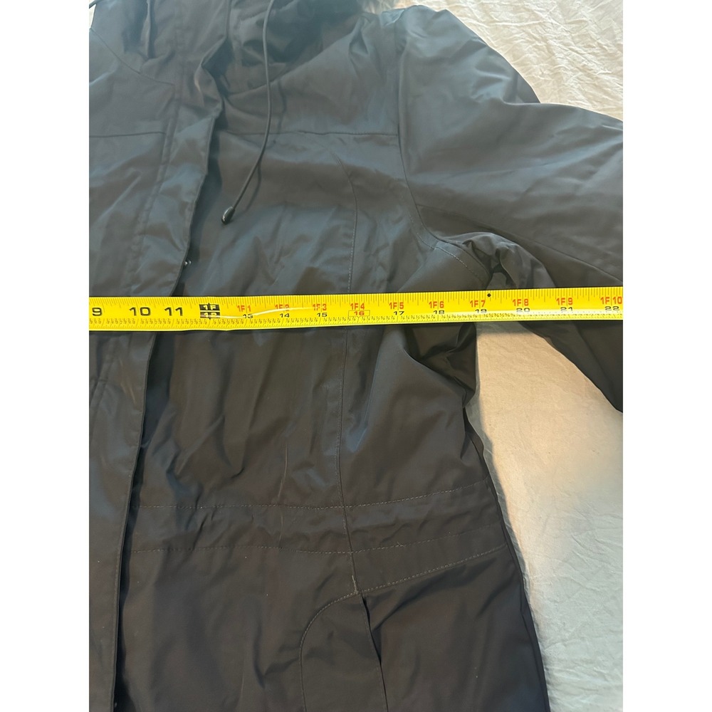 LL Bean 271139 Winter Warmer Coat Womens‎ Medium Black Hooded Jacket Fleece - Picture 11 of 11